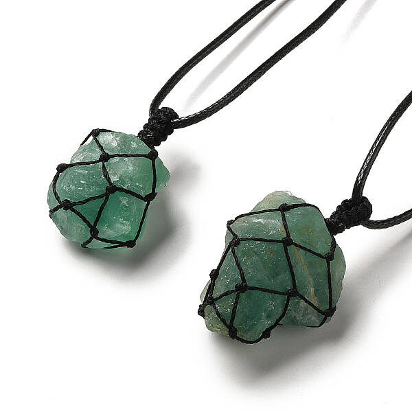 Irregular Nuggets Natural Fluorite Pendant Necklace