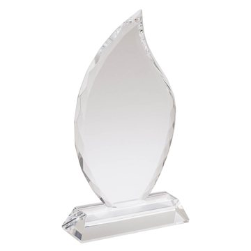 1 Custom Fiamma II Large Crystal Flame Award - Diamond-cut