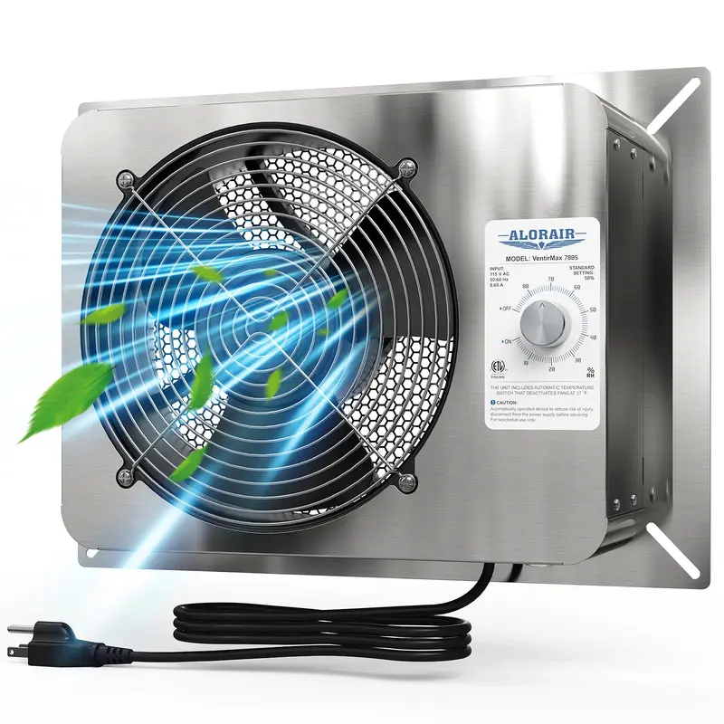 AlorAir 780CFM Stainless Steel Crawl Space Fan | VentirMax 780S