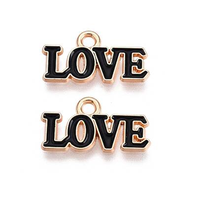 Valentine's Day Theme Alloy Enamel Pendants