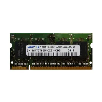 Samsung M470T6554CZ3-CD5 | 512MB DDR2-533MHz PC2-4200 Non-ECC Unbuffered SODIMM CL4 2Rx16 1.8V 200-Pin Memory Module
