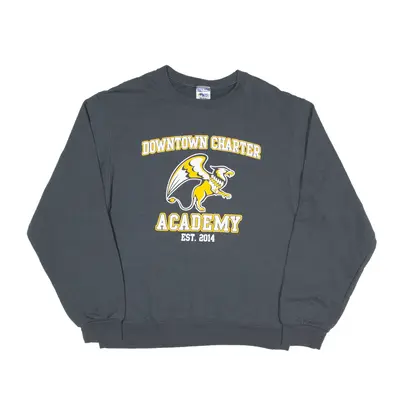 JERZEES Downtown Charter Academy Sweatshirt Grey Mens S