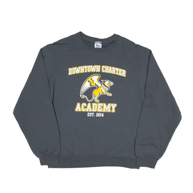 JERZEES Downtown Charter Academy Sweatshirt Grey Mens S