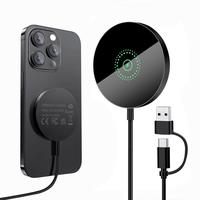 Magnetic Wireless Charger for iPhone 16/16 Pro/16 Plus/16 Pro Max,FDGAO 2 in 1 15W Fast Magnetic Charging Compatible with Mag...