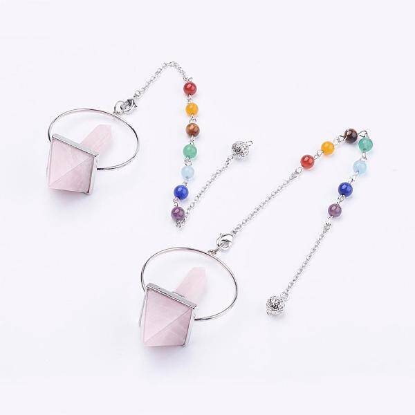 Chakra Gemstone Pyramid Dowsing Pendulums