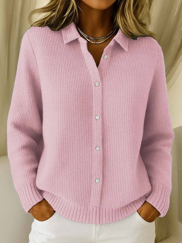Elaine | Classic Knit Button Cardigan