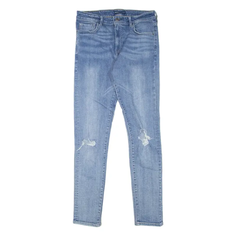 LEVI'S 721 Made & Crafted BIG E Distressed Womens Jeans Blue Slim Skinny W29 L32
