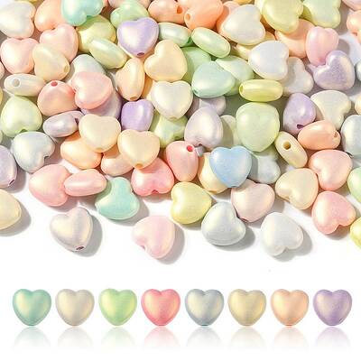 Spray Painted Opaque Acrylic Beads