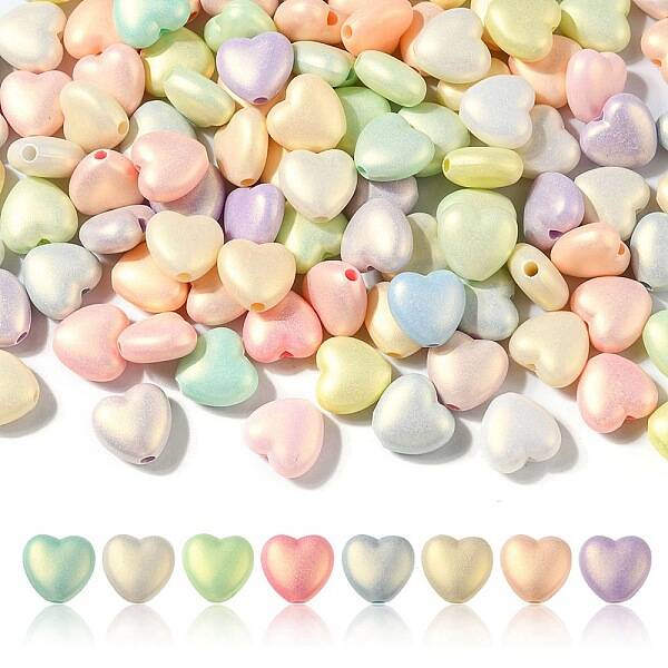 Spray Painted Opaque Acrylic Beads