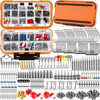 187/343pcs  Accessories Kit, Organized   Box with  Included,  Hooks,  Weights Sinkers,  Gear and Equipment,  Gift for Men tac...