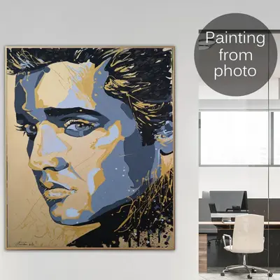 Abstract Figurative Paintings From Photo Custom Human Painting Original Personalized Art Wall Decor | PAINTING FROM PHOTO #9