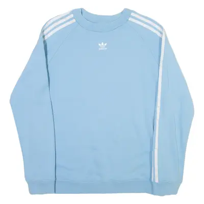 ADIDAS ORIGINALS Womens Sweatshirt Blue Crew Neck UK 16