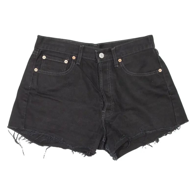 LEVI'S 510 02 Cut-Off Womens Denim Shorts Black 90s M W30
