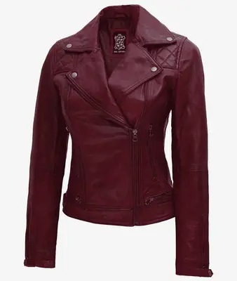 Maroon leather jacket