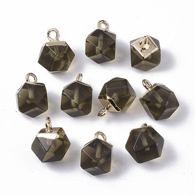 Electroplate Glass Charms