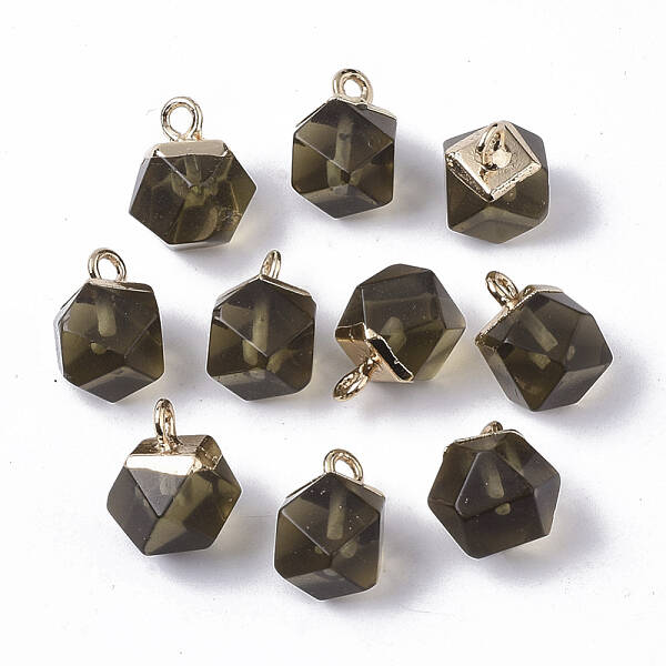 Electroplate Glass Charms