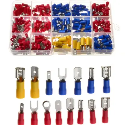 Crimp Connector Spade Kit, 280pcs Heat Shrink Wire Connectors Kit, Crimp Connectors Ring Fork Spade Butt Splices Male Female...