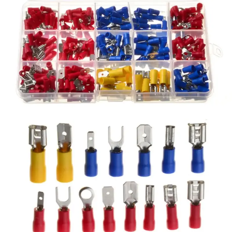 Crimp Connector Spade Kit, 280pcs Heat Shrink Wire Connectors Kit, Crimp Connectors Ring Fork Spade Butt Splices Male Female...