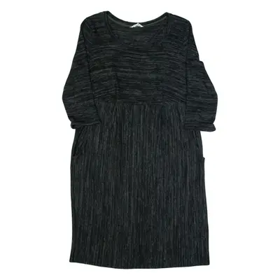 WHITE STUFF Womens Day Dress Black Long Sleeve Knee Length UK 14