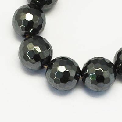 1Strand Grade A Non-Magnetic Synthetic Hematite Beads Strands