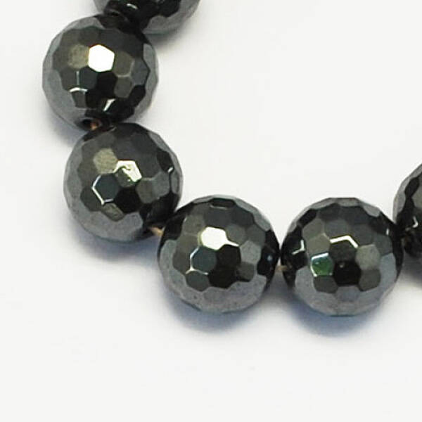 1Strand Grade A Non-Magnetic Synthetic Hematite Beads Strands