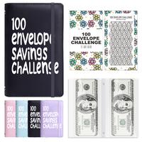 100 Days Money Saving Challenge Coin Envelope Budget Storage Book - Binding Covers With Daily Savings Tracker, Habit-Forming ...