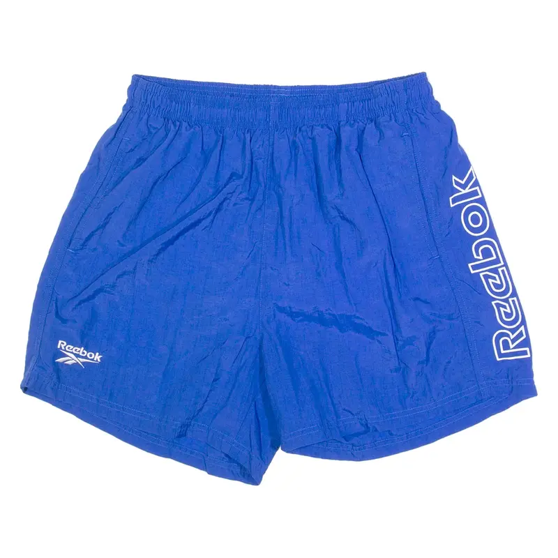 REEBOK Mesh Lined Mens Swimming Shorts Blue L W32