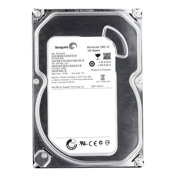 9YP13A-021 Seagate BarraCuda 7200.12 160GB 3.5-inch 6GB/s SATA NCQ 7200RPM 8MB Cache Desktop Hard Drive