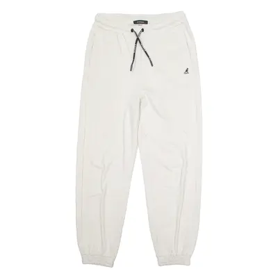 KANGOL Mens Joggers Cream Tapered L W28 L28