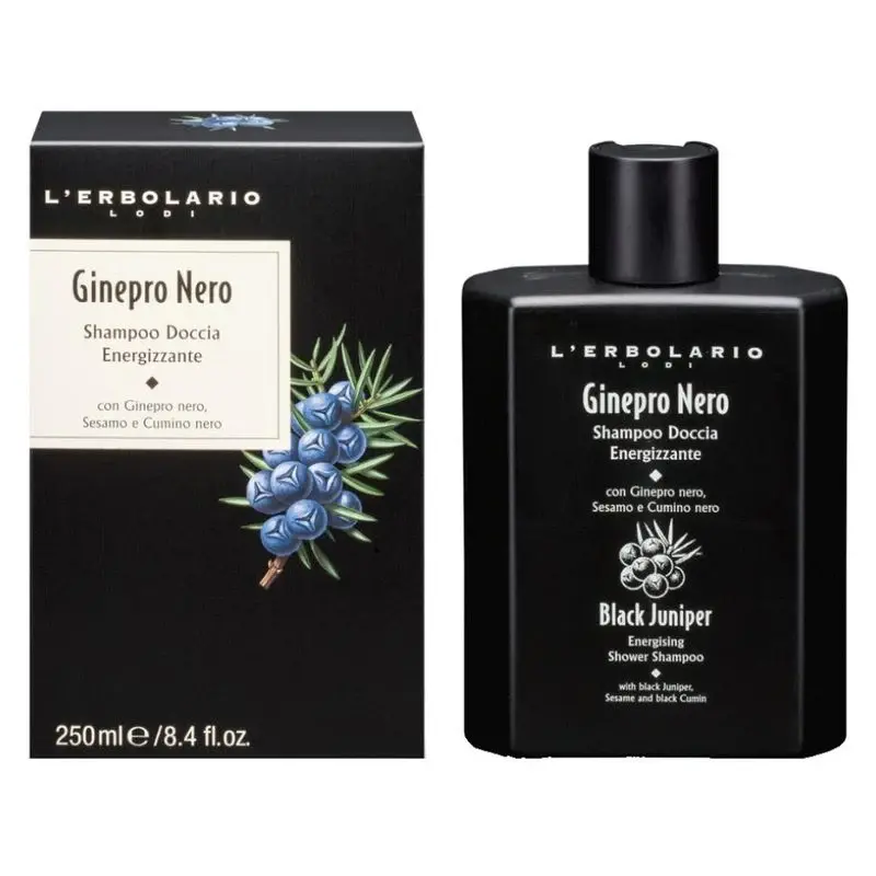 L'Erbolario Black Juniper Energizing Shower Shampoo 250 ml