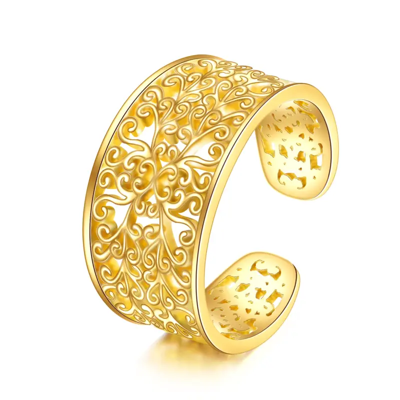 14K Gold Daffodil Cuff Earrings