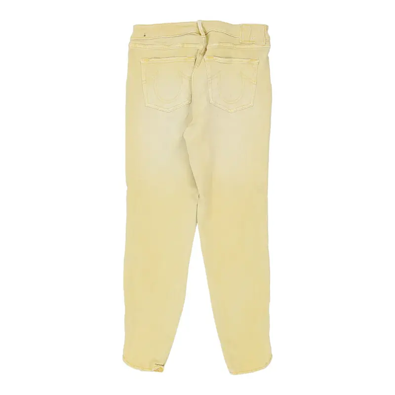 Halle True Religion Skinny Jeans - 30W UK 8 Yellow Cotton