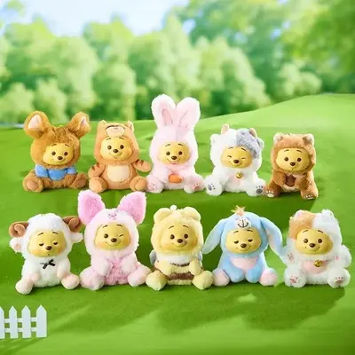 [For Live]Disney Winnie the Pooh Naughty Party Blind Box Plush Charms – Unbox Adorable Collectibles! Perfect Hangers for Ba...