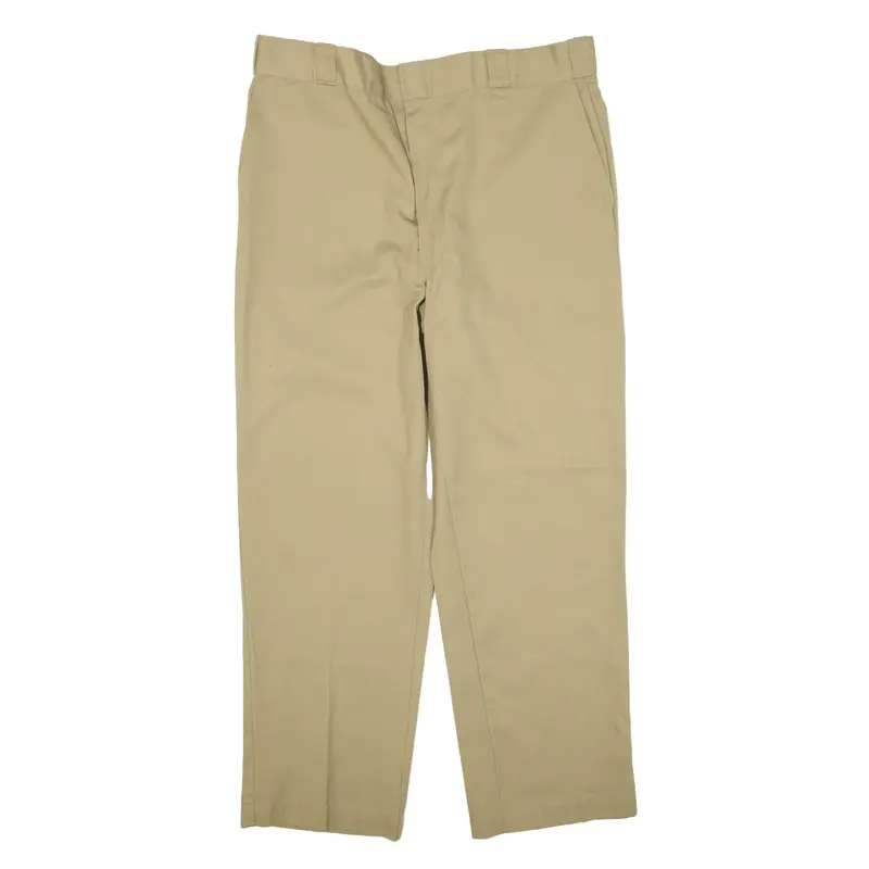 DICKIES Workwear Trousers Beige Regular Straight Mens W38 L29