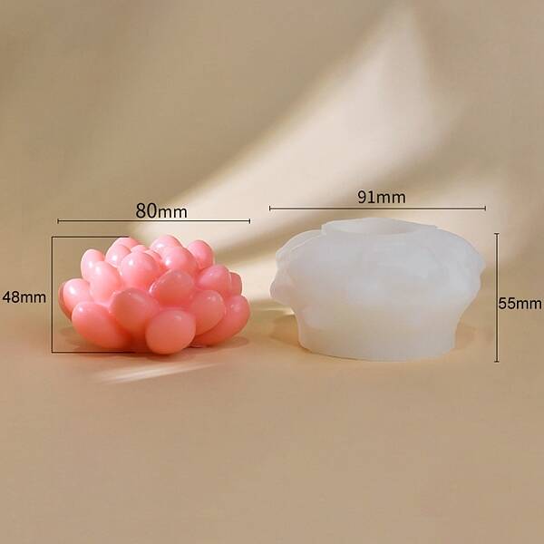 Embossed Pillar DIY Candle Silicone Molds