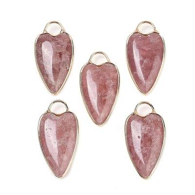 Natural Strawberry Quartz Pendants