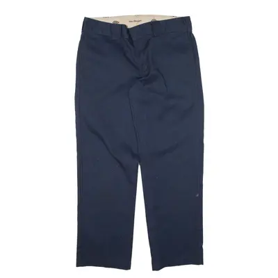 DICKIES Workwear Trousers Blue Slim Straight Mens W32 L29