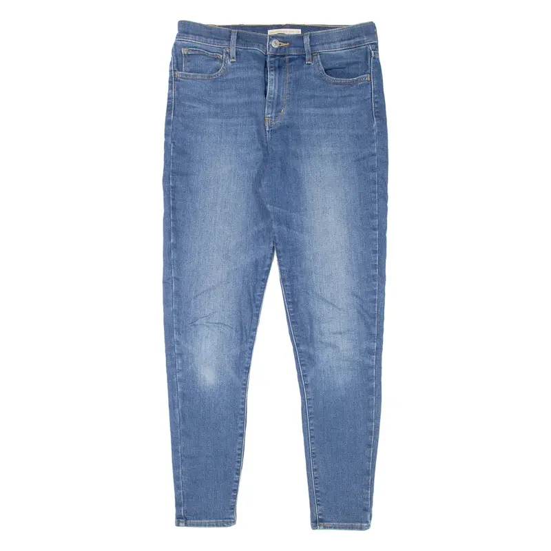 LEVI'S 720 High Rise BIG E Womens Jeans Blue Slim Skinny Stone Wash W29 L28