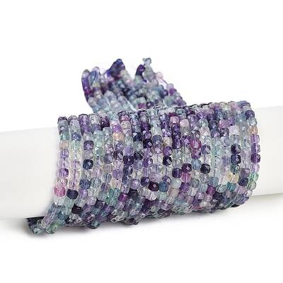 Natural Colorful Fluorite Beads Strands