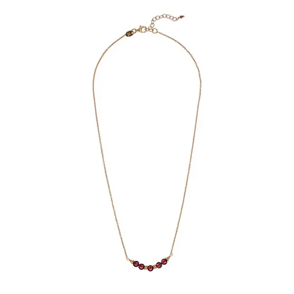Alisia Collana Placcata Oro Con Perle Di Granato Al4896-Oro-Granato
