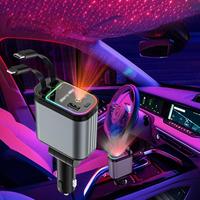 4 in 1 Car Charger, 1 Count 66W Car Charger with Dual Retractable Cable, Fast Charging Car Charger with Starry Sky Projector ...
