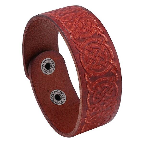 Witch Knot Pattern Cowhide Crod Bracelets