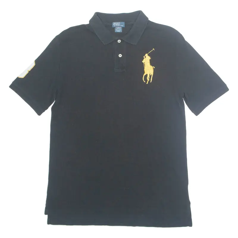 POLO RALPH LAUREN Mens Polo Shirt Black XL