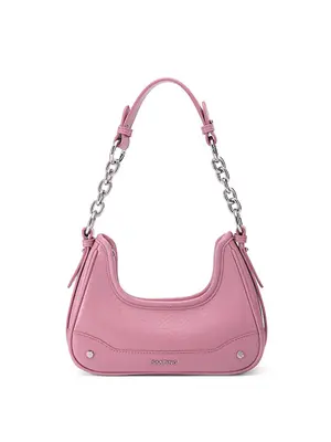 Smting zippered chain baguette bag