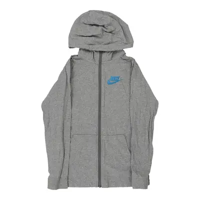 Age 18-20 Nike Hoodie - Large Grey Cotton