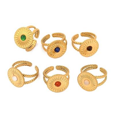 Natural Mixed Stone Finger Rings