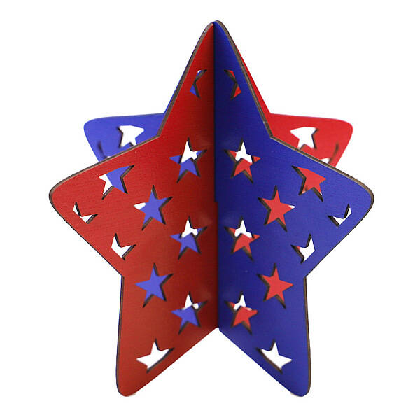 Independence Day Wood Ornament