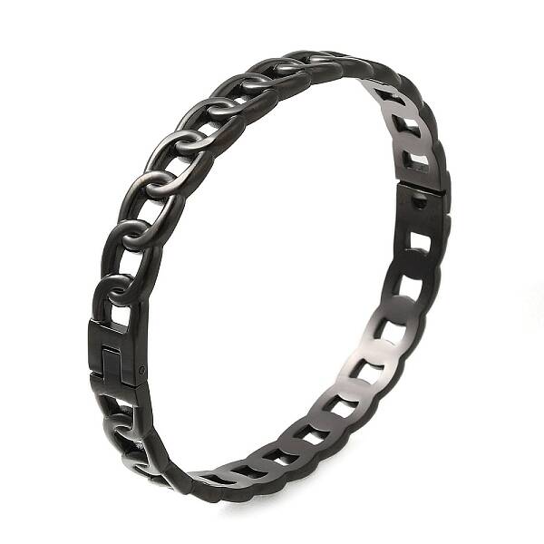 304 Stainless Steel Curb Chains Hinged Bangles