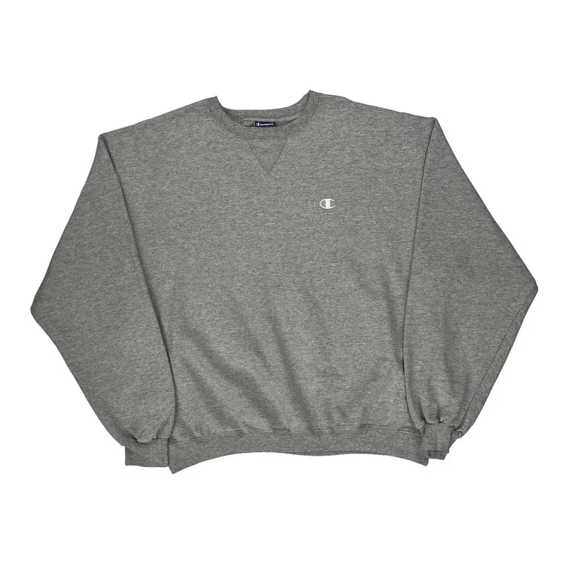 Champion Sweatshirt - Large Grey Cotton Blend