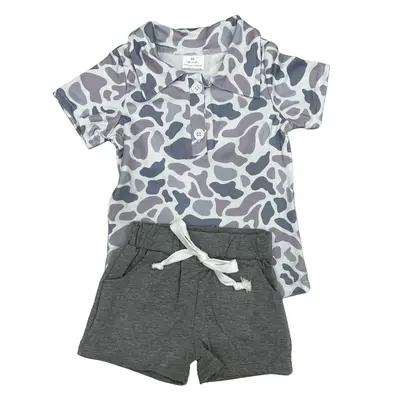 Boy Summer Outfit Boy Camo Shorts Set Hunting Clothing Set Summer Clothes